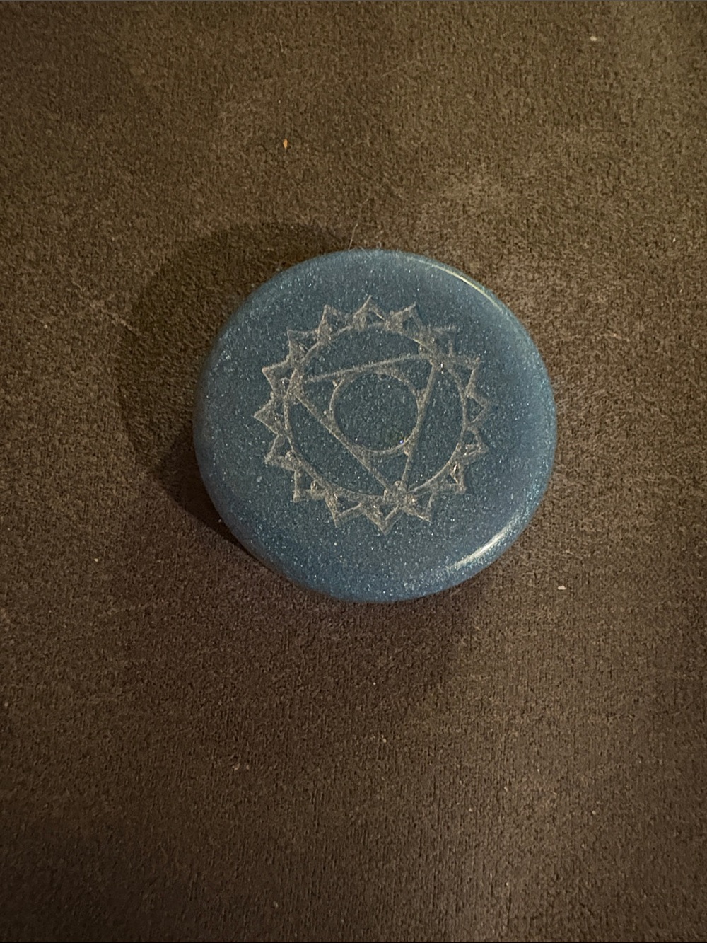 Blue Throat Chakra Palm Stone